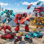 Flying Robot Transform Car Games
